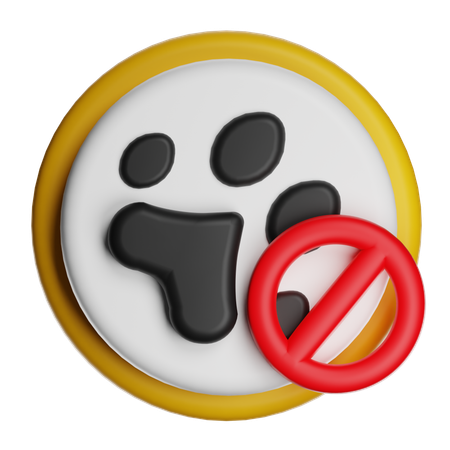 Pas d'animaux de compagnie  3D Icon