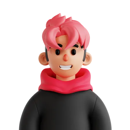 Anime Boy  3D Icon