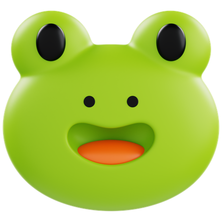 Animoji Frog  3D Icon
