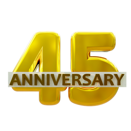 Aniversário de 45 anos  3D Icon