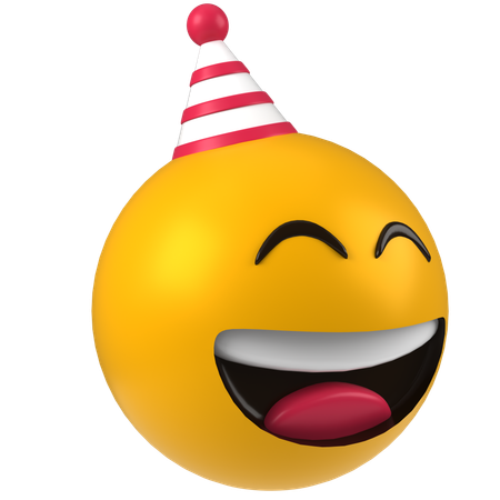 Sorridente de aniversário  3D Icon