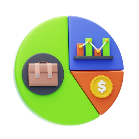 Anlageportfolio  3D Icon