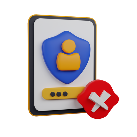 Anmeldungsfehler  3D Icon