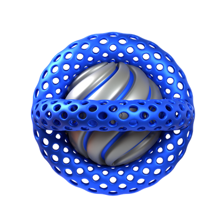 Forme abstraite de boule d'anneau  3D Icon