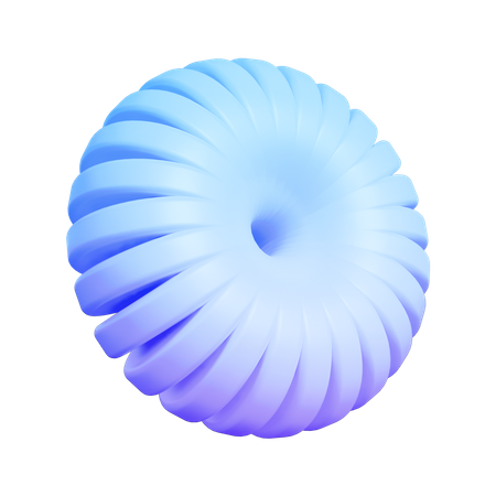 Forme abstraite d'anneau en spirale  3D Icon