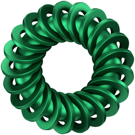 Forme abstraite d'anneau en spirale  3D Icon