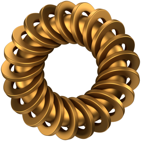 Forme abstraite d'anneau en spirale  3D Icon