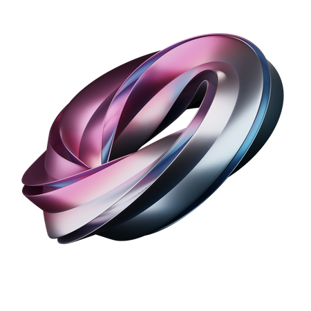 Forme abstraite d'anneau en spirale  3D Icon