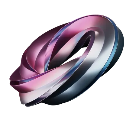 Forme abstraite d'anneau en spirale  3D Icon