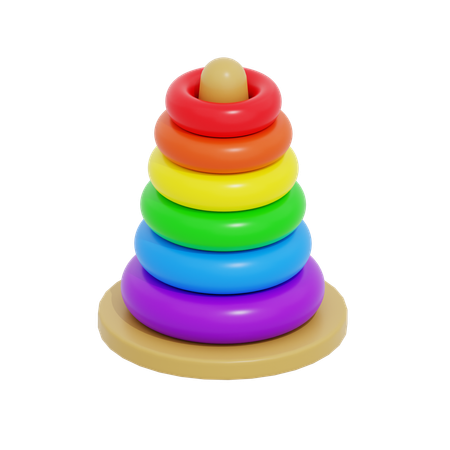 Anneaux arc-en-ciel  3D Icon