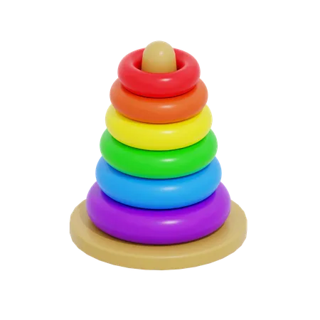 Anneaux arc-en-ciel  3D Icon