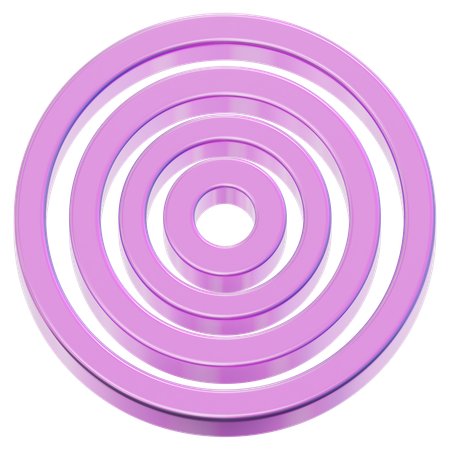 Anneaux circulaires holographiques superposés  3D Icon