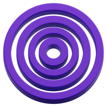 Anneaux circulaires superposés  3D Icon