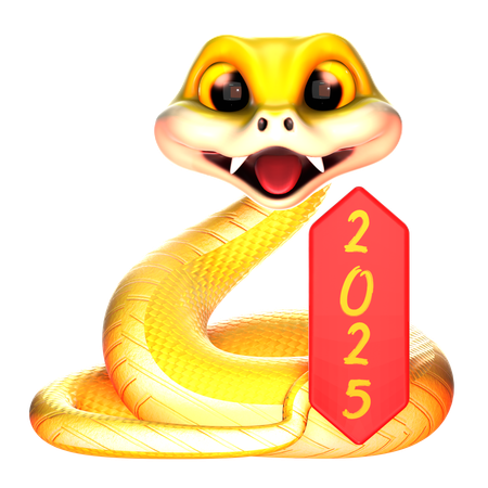 Année du serpent 2025  3D Icon