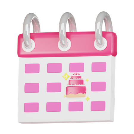 Calendrier d'anniversaire  3D Icon