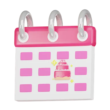 Calendrier d'anniversaire  3D Icon