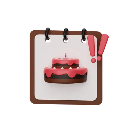 Calendrier d'anniversaire  3D Icon