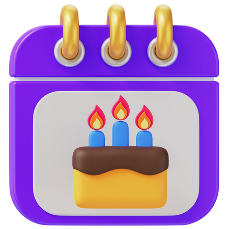 Calendrier d'anniversaire  3D Icon