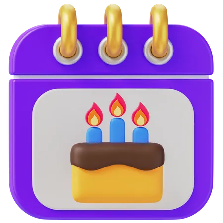 Calendrier d'anniversaire  3D Icon