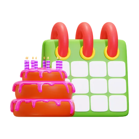 Calendrier d'anniversaire  3D Icon