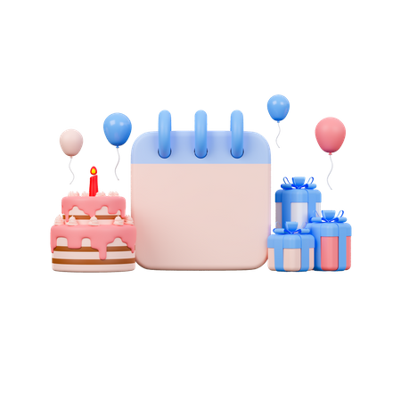 Calendrier d'anniversaire  3D Icon