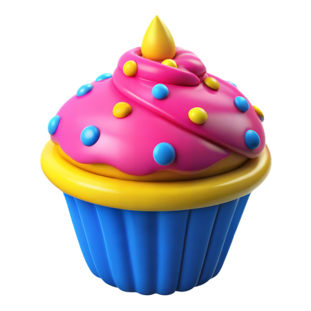 Petit gâteau d'anniversaire  3D Icon