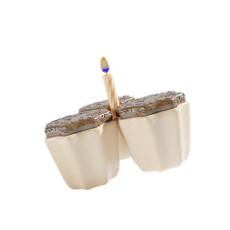 Petit gâteau d'anniversaire  3D Icon