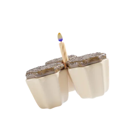 Petit gâteau d'anniversaire  3D Icon