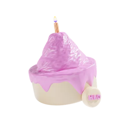 Petit gâteau d'anniversaire  3D Icon