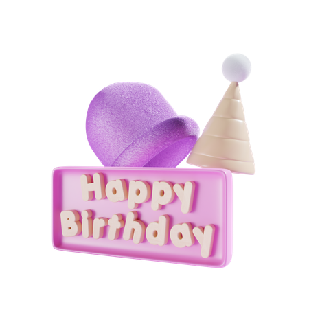 Notification d'anniversaire  3D Icon