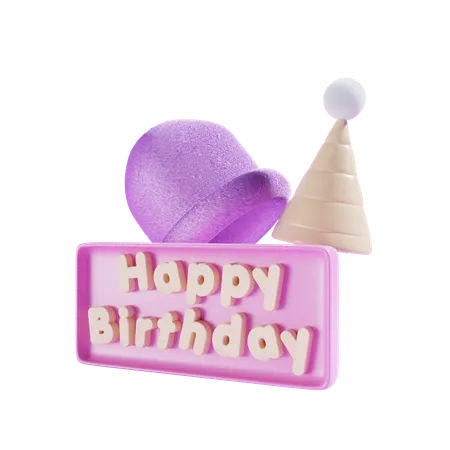 Notification d'anniversaire  3D Icon