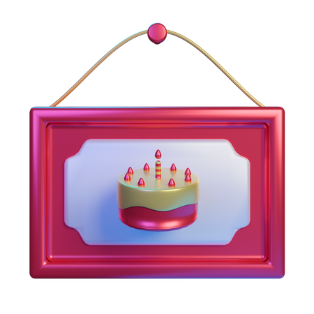 Photo d'anniversaire  3D Illustration