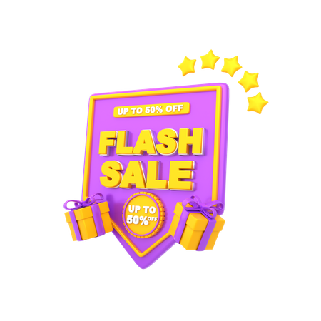 Annonce de vente flash jusqu'à 50 %  3D Icon