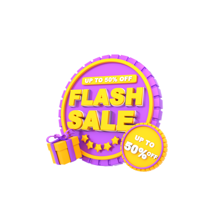 Annonce de vente flash jusqu'à 50 %  3D Icon