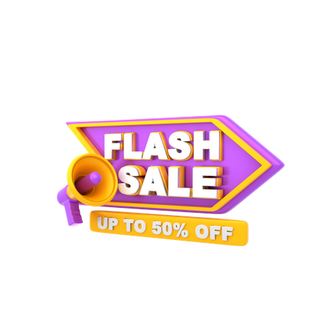 Annonce de vente flash jusqu'à 50 %  3D Icon