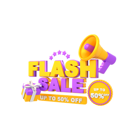 Annonce de vente flash jusqu'à 50 %  3D Icon
