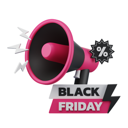 Annonce du vendredi noir  3D Icon