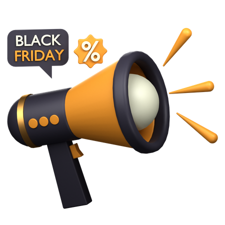 Annonce du vendredi noir  3D Icon