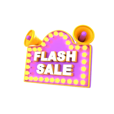 Annonce de vente flash  3D Illustration