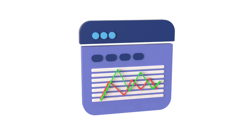 Lignes d'analyse des annonces  3D Icon