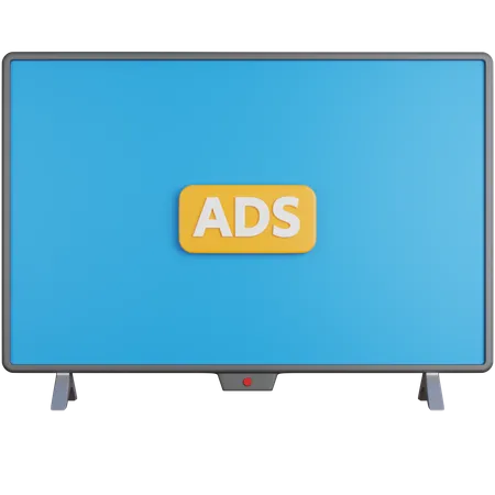 Annonces De Rendu 3 D Avec TV LED Isolees 3D Icon