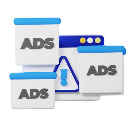 Avertissement publicitaire  3D Icon