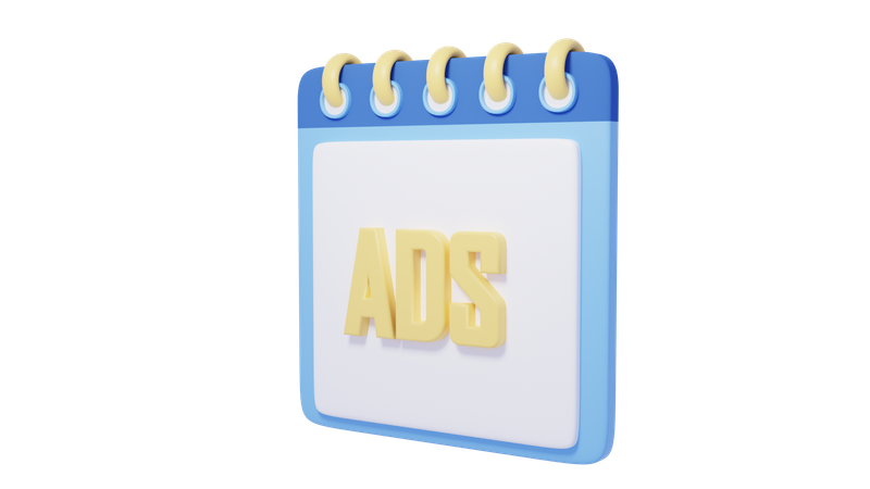 Calendrier des annonces  3D Icon