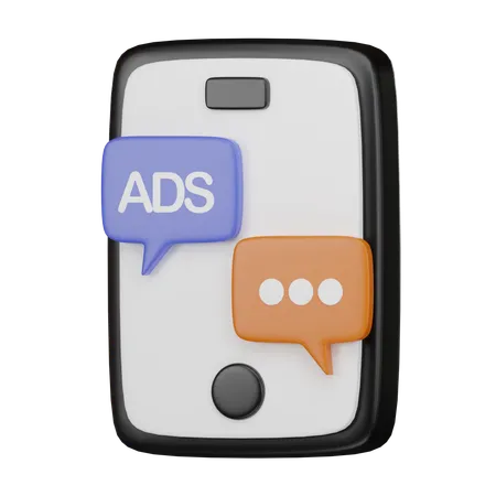 Chat publicitaire  3D Icon