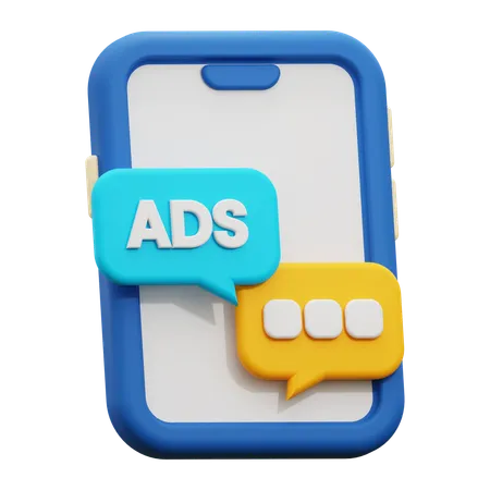 Chat publicitaire  3D Icon