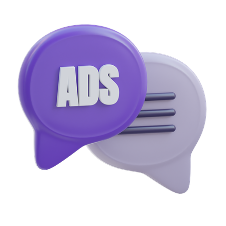 Chat publicitaire  3D Icon