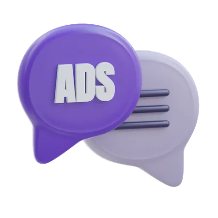 Chat publicitaire  3D Icon