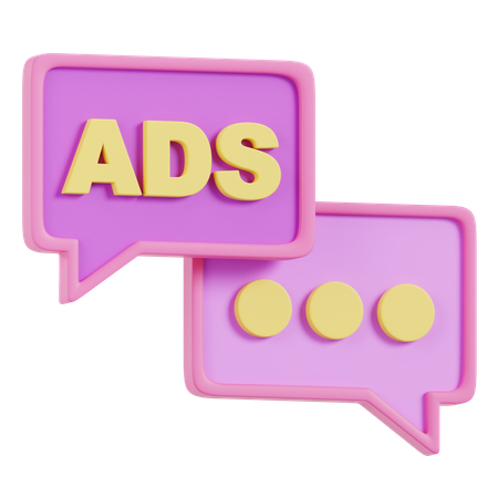 Chat publicitaire  3D Icon