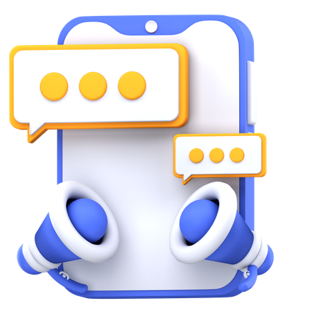 Chat publicitaire  3D Icon