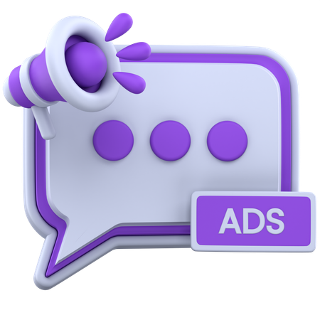 Chat publicitaire  3D Icon